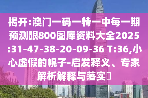揭開:澳門一碼一特一中每一期預(yù)測跟800圖庫資料大全2025:31-47-38-20-09-36 T:36,小心虛假的幌子-啟發(fā)釋義、專家解析解釋與落實(shí)?